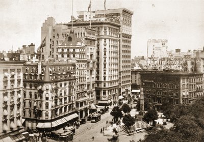 Broadway am Madison Square mit dem Worth-Denkmal, 1893 von American Photographer